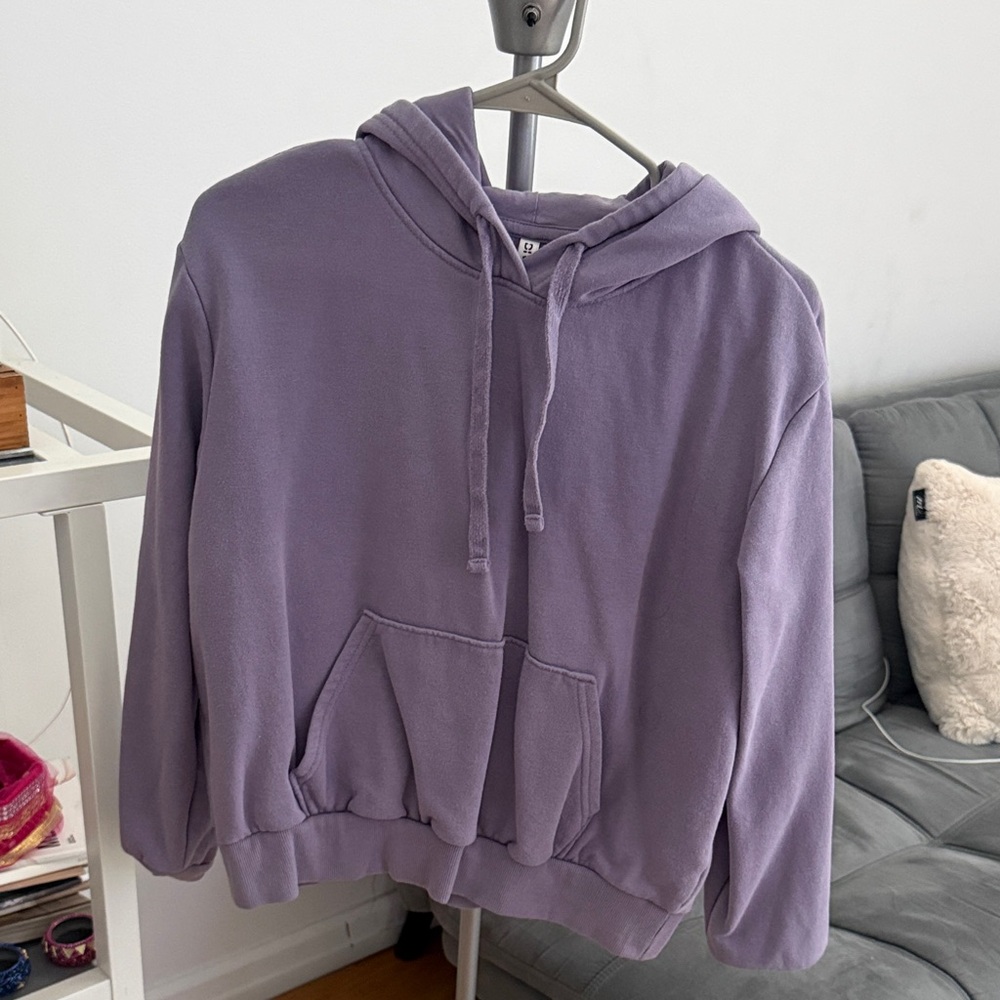 Purple Hoodie with Front Pocket - H&M - Size M